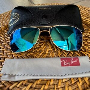 Rayban RB3543 Chromance Matte Gold/Blue 💯 Authentic